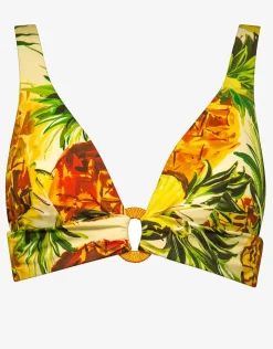 Maryan Mehlhorn Optimist Banded Bikini Top - Pina Colada Best
