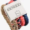 Kknekki Original Hair Tie Bundle - Blue, Gold and Bright Coral Sale