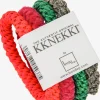Kknekki Original Hair Tie Bundle - Neon Pink, Strong Pink Esmerelda Glitter and Lace Linen Glitter Fashion