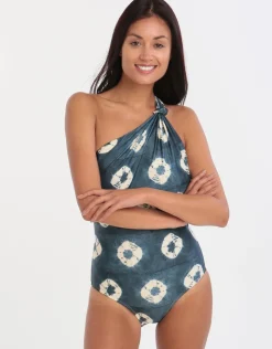 Lenny Niemeyer Padang One Shoulder Knot Maillot - Print Fashion