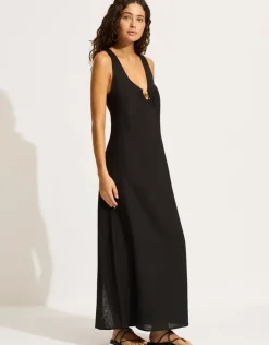 Seafolly Palermo Keyhole Maxi Dress - Black Fashion