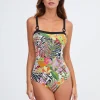 Nuria Ferrer Palm Bandeau Swimsuit - Multi Clearance