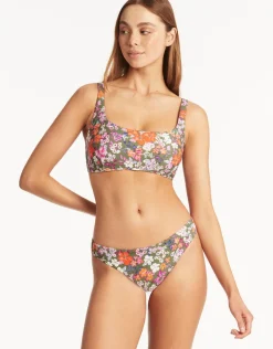 Sea Level Parkland Regular Cheeky Bikini Pant - Khaki New