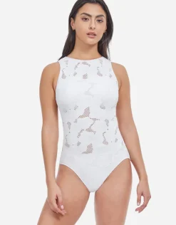 Gottex Profile Late Bloomer High Neck Swimsuit - White Discount