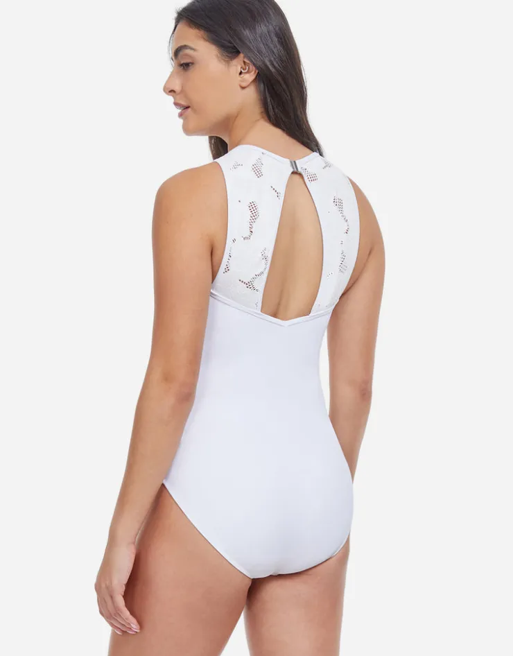 Gottex Profile Late Bloomer High Neck Swimsuit - White Discount