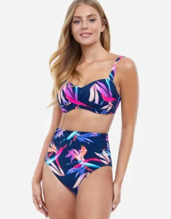 Gottex Profile Paradise D Cup Foam Bikini Top - Blue Multi Hot