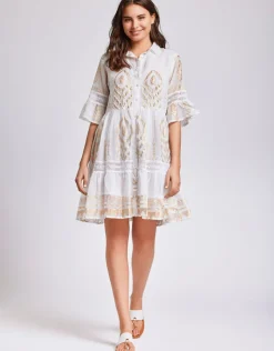 Iconique Rachel Shirt Dress - White Discount