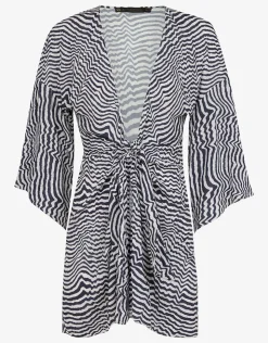 ViX Paula Hermanny Ravine Perola Knot Short Cover Up - Stripe Fashion