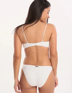 Watercult Retro Purity Zip Front Bralette Bikini Top - White Discount