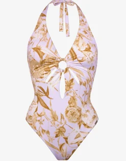 Maryan Mehlhorn Reverie Halter Swimsuit - Dreamy Pastels New