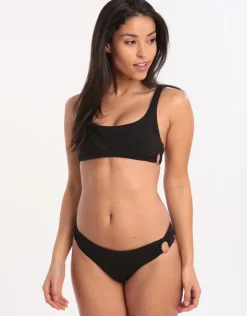 Banana Moon Ring Palco Crop Bikini Top - Black Outlet