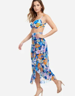 Gottex Rising Sun Ruffle Skirt - Blue Outlet