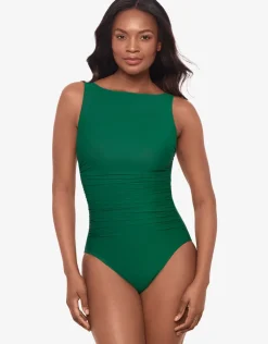Miraclesuit Rock Solid Regatta Swimsuit - Malachite New