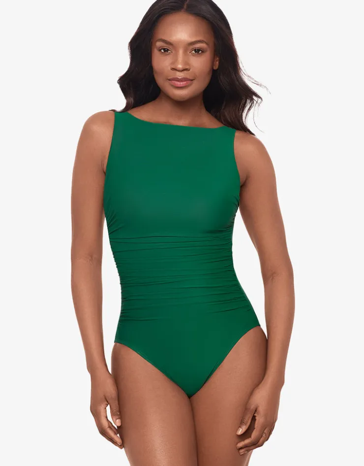 Miraclesuit Rock Solid Regatta Swimsuit - Malachite New