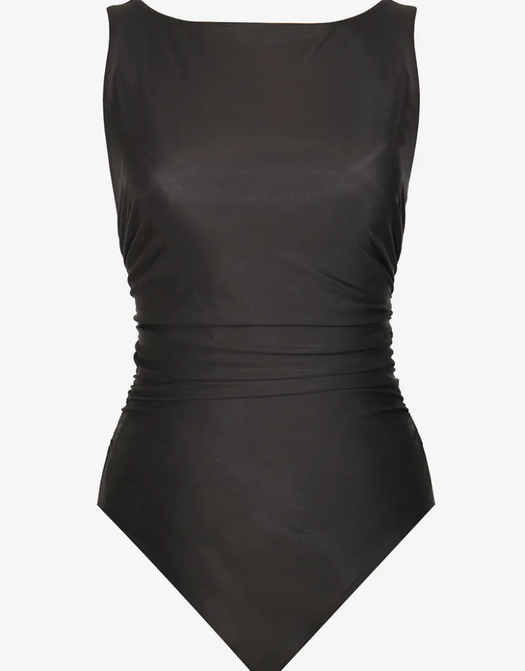 Miraclesuit Rock Solid Regatta Swimsuit - Black Outlet