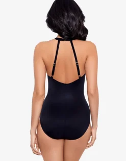 Miraclesuit Rock Solid Wrapsody Swimsuit - Black Hot