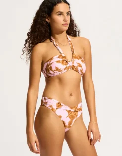 Seafolly Rococo Halter Bandeau Bikini Top - Blossom Sale