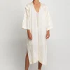 Greek Archaic Kori Roots Kimono - Natural and Champagne Clearance