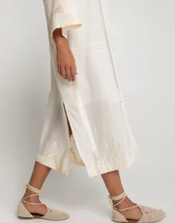 Greek Archaic Kori Roots Kimono - Natural and Champagne Clearance