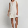 Greek Archaic Kori Roots Mini Dress - Natural and Champagne Outlet