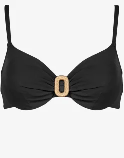 Maryan Mehlhorn Sailor Luxe Underwired Bikini Top - Black Outlet