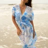 Pia Rossini Salerno Midi Dress - Blue Discount