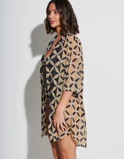 Roidal Samoa Mini Beach Shirt - Black and Gold Best