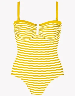 Tessy Saona Bandeau Swimsuit - Yellow Fashion