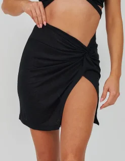 Pitusa Sarong Mini Skirt - Black Online