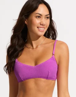 Seafolly Sea Dive Bralette Bikini Top - Violet Discount