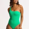 Seafolly Sea Dive One Shoulder Swimsuit - Jade New