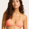 Seafolly Sea Dive Slide Tri Bikini Top - Peach Pink New
