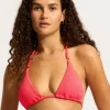 Seafolly Sea Dive Slide Tri Bikini Top - Snapdragon Clearance