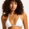 Seafolly Sea Dive Slide Tri Bikini Top - White Fashion