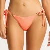 Seafolly Sea Dive Tie Side Rio Bikini Pant - Peach Pink Outlet
