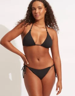 Seafolly Sea Dive Tie Side Rio Bikini Pant - Black Sale