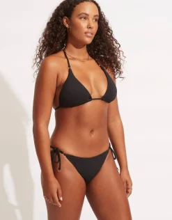 Seafolly Sea Dive Tie Side Rio Bikini Pant - Black Sale