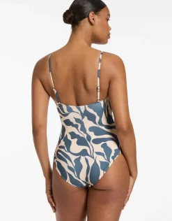 Jets Sereno Minimal Tank Swimsuit - Steel Blue Fashion