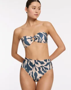 Jets Sereno Ring Bandeau Bikini Top - Steel Blue Outlet