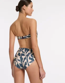 Jets Sereno Ring Bandeau Bikini Top - Steel Blue Outlet