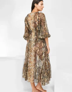 Maryan Mehlhorn Serpent Long Blouse Dress - Python Sale