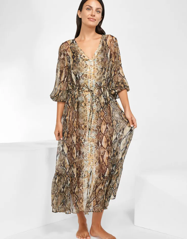 Maryan Mehlhorn Serpent Long Blouse Dress - Python Sale