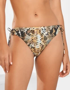 Maryan Mehlhorn Serpent Loop Side Bikini Pant - Python Outlet