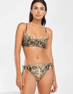 Maryan Mehlhorn Serpent Loop Side Bikini Pant - Python Outlet