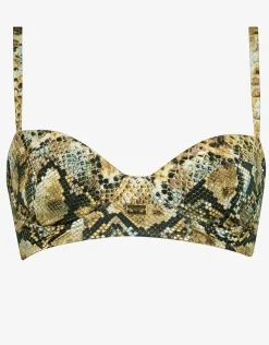 Maryan Mehlhorn Serpent Underwired Balconet Bikini Top - Python Hot