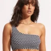 Seafolly Sienna One Shoulder Bikini Top - True Navy New
