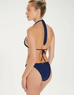 ViX Paula Hermanny Signature Bia Tube Bikini Top - Navy New