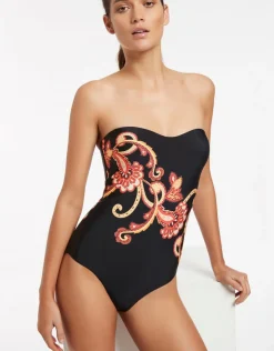 Jets Silk Road Bandeau Swimsuit - Black Fashion