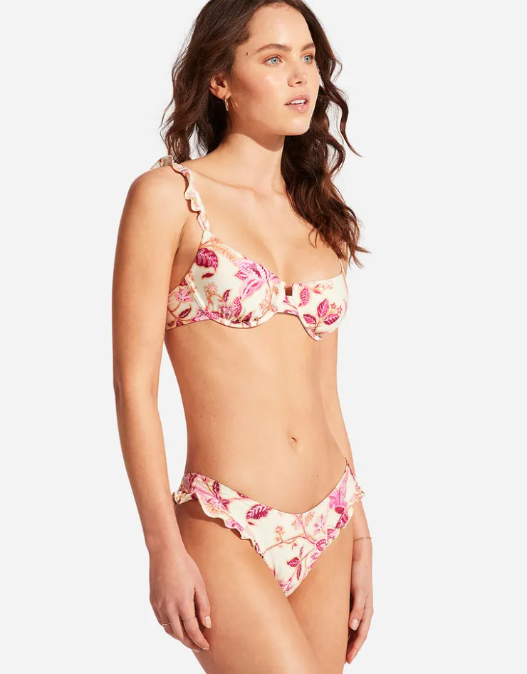 Seafolly Silk Road Underwire Bra Bikini Top - Pink Best