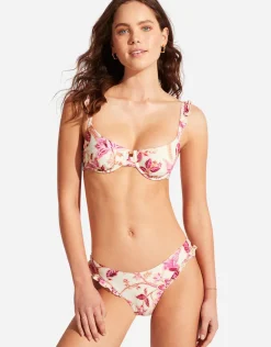 Seafolly Silk Road Underwire Bra Bikini Top - Pink Best
